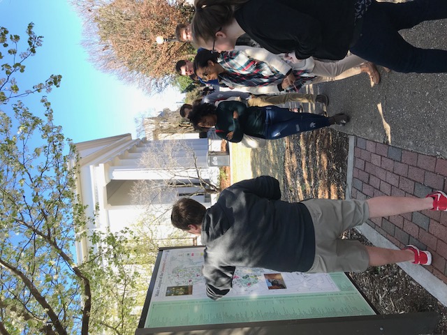 ​photo of alumni and visitors on campus tour