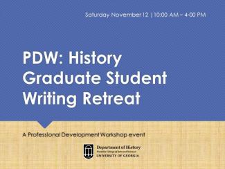 flyer for grad student writing retreat