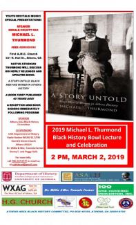 Image of book by Michael Thurmond: YOUTH RECITALS! MUSIC!  SPECIAL PRESENTATIONS!   Speaker: Dekalb Co CEO Michael L. Thurmond  Native Athenian Michael L. Thurmond will discuss his newly released and updated book, A Story Untold: Black Men and Women in Athens History, first published 40 years ago.  A reception and book signing will follow the lecture.                                                                      ***This is a free and public event***  Sponsored by the Athens Area Black History Committ
