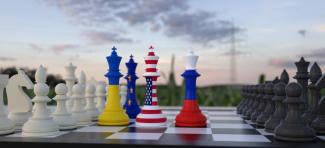 image of chess pieces on board