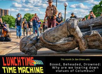 flyer for lunchtime time machine history talk october 11