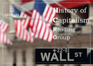 history of capitalism header and image of wall street sign with American flag