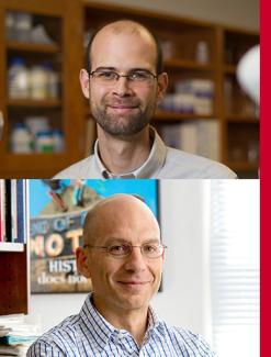 John Drake and Claudio Saunt headshots, UGA