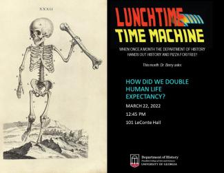 flyer for Dr. Berry's Lunchtime Time Machine Talk March 22