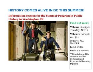 flyer for public history info session