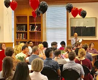 Photo of 2019 Undergraduate History graduation and awards reception at Miller Learing Center