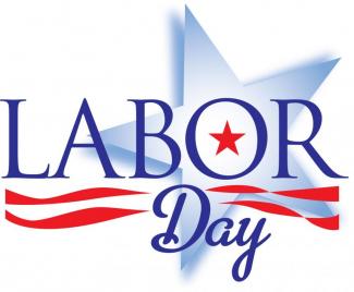 image of Labor Day text for holiday