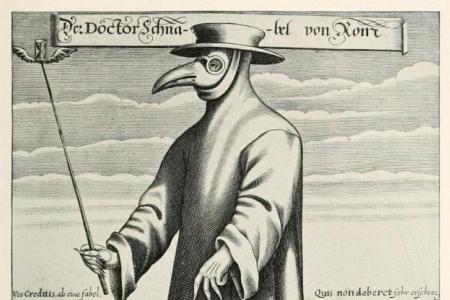 Black plague doctor illustration