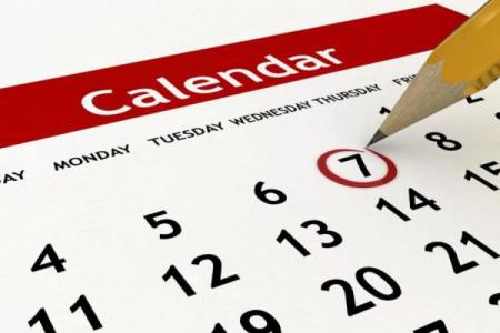 image of a generic calendar page