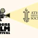 Athens film festival logo with a projector graphic