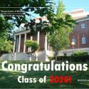 Image of LeConte Hall and Congratulations Class of 2020 heading