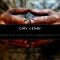 Title header for Dirty History workshop, with image of dirty hands