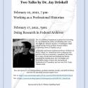 flyer for event with headshot of Jay Driskell