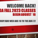 welcome back sign drop/add is Aug 16 - 22.