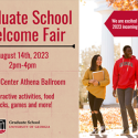 flyer for new graduate studnet welcome fair