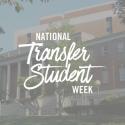 National Transfer Week title on a photo of LeConte Hall, at UGA