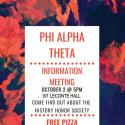 Phi Alpha Theta General Information Meeting