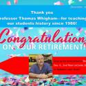 Congratulations on retirement Dr. Whigham December 2018 flyer
