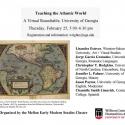 flyer for event Teaching the Atlantic World with historical map image